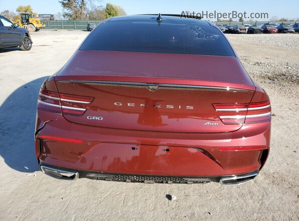 KMTGA4SC0RU211040 2024 GENESIS G80 Maroon უკანა ხედი
