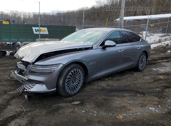 KMTGE4S19PU006882 2023 GENESIS G80 Silver Tył lewy