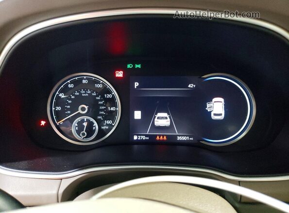KMUHBDSB8RU172136 2024 GENESIS GV80 Silver Instrument cluster view