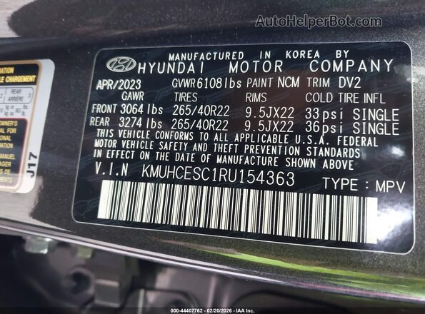 KMUHCESC1RU154363 2024 GENESIS GV80 Серый Вид подкапотного пространства