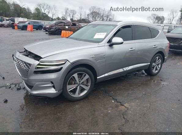 KMUHCESC5MU062259 2021 GENESIS GV80 Gray Vista tres cuartos delantera izquierda