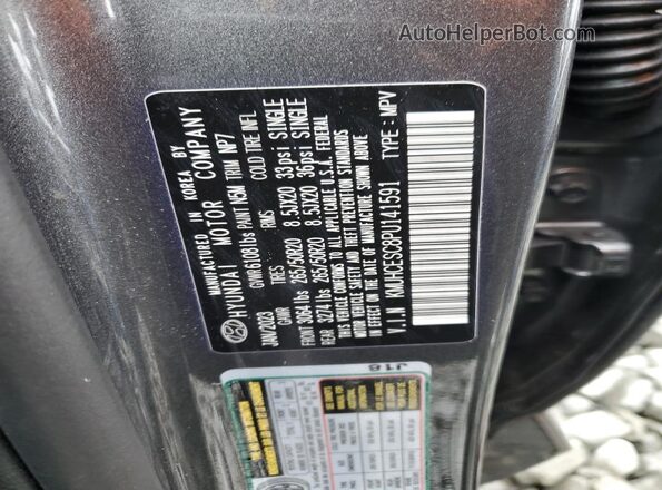 KMUHCESC8PU141591 2023 GENESIS GV80 Серый Вид наклейки с VIN-кодом