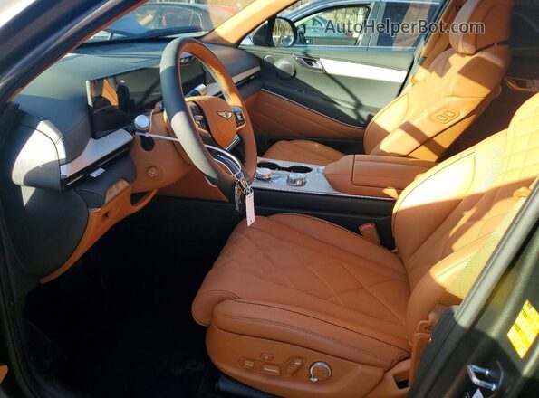 KMUHEESC9TU308965 2026 GENESIS GV80 Зеленый Вид салона спереди