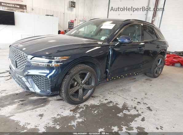 KMUMCDTC5NU022384 2022 GENESIS GV70 Blue Передня ліва чверть