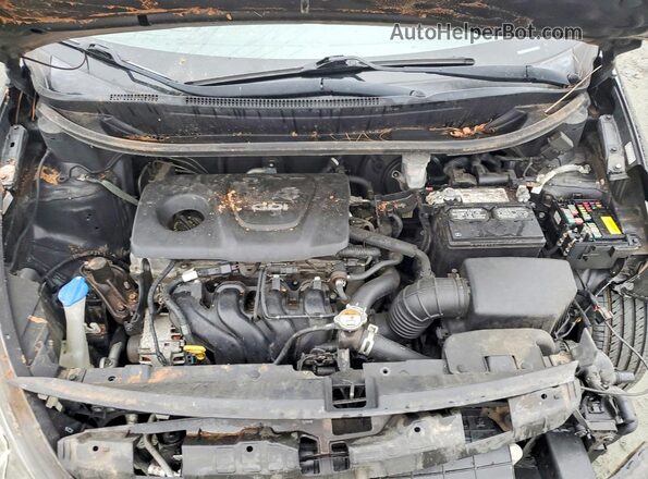 KNADM4A39H6011235 2017 KIA RIO Черный Вид задней части салона