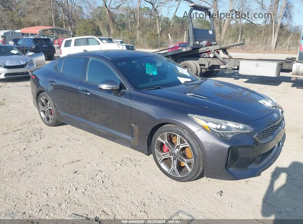 KNAE35LC3J6027222 2018 KIA STINGER Синий Передняя правая четверть