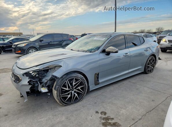 KNAE35LD2P6127975 2023 KIA STINGER Серый Передняя левая четверть