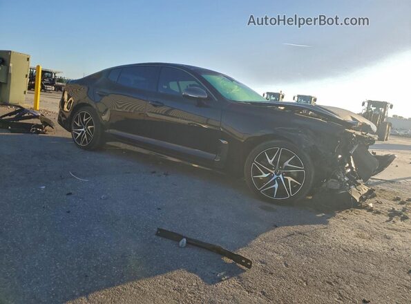 KNAE35LD2P6131296 2023 KIA STINGER Черный Передняя правая четверть