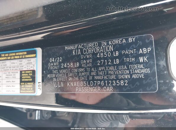 KNAE35LD7P6123582 2023 KIA STINGER Черный Вид подкапотного пространства
