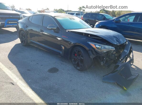 KNAE45LC2K6057777 2019 KIA STINGER Черный Передняя правая четверть