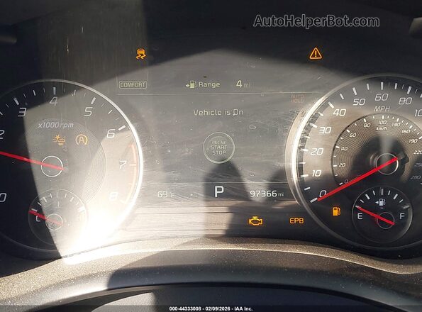 KNAE45LC2K6057777 2019 KIA STINGER Черный Вид задних сидений
