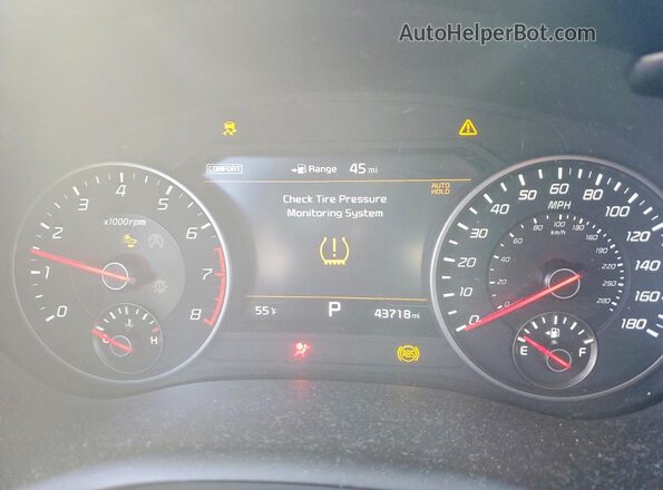 KNAE45LC5K6063721 2019 KIA STINGER Белый Вид щитка приборов