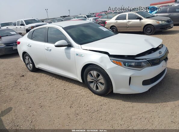 KNAGT4LC3H5008673 2017 KIA OPTIMA HYBRID Белый Передняя правая четверть