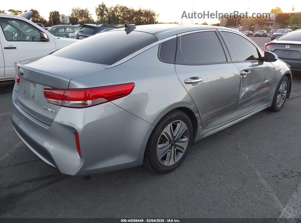 KNAGU4LE2H5011210 2017 KIA OPTIMA HYBRID Серебряный Задняя правая четверть