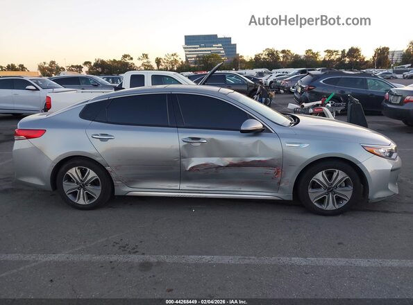 KNAGU4LE2H5011210 2017 KIA OPTIMA HYBRID Серебряный Вид задней части салона