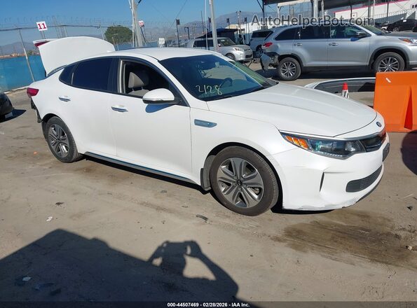 KNAGV4LD5H5013196 2017 KIA OPTIMA PLUG-IN HYBRID White Delantero derecho