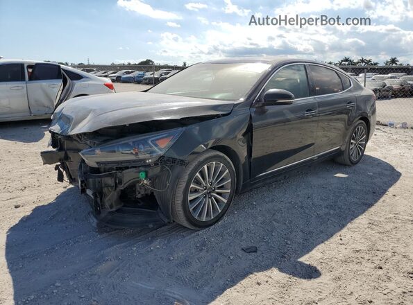 KNALC4J11J5101357 2018 KIA CADENZA Черный Передняя левая четверть