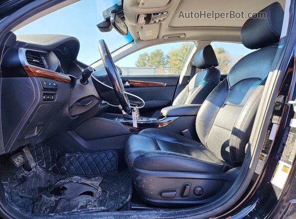 KNALC4J18K5166790 2019 KIA CADENZA Черный Вид салона спереди