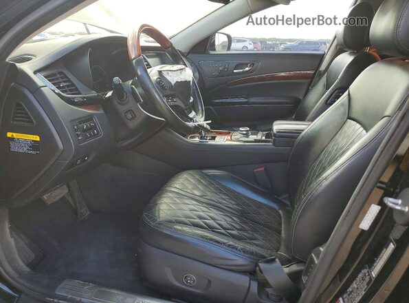 KNALW4D47G6028592 2016 KIA K900 Black Widok wnętrza z przodu