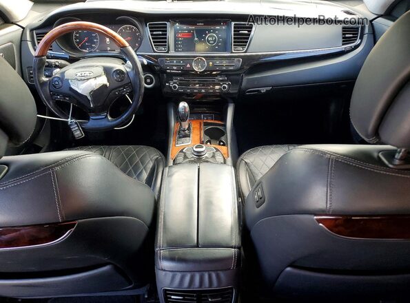 KNALW4D47G6028592 2016 KIA K900 Black Widok deski rozdzielczej