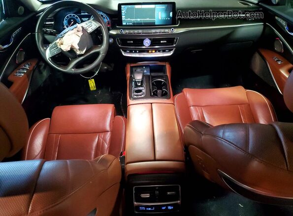 KNAS34J69K6008007 2019 KIA K900 Blue Widok deski rozdzielczej