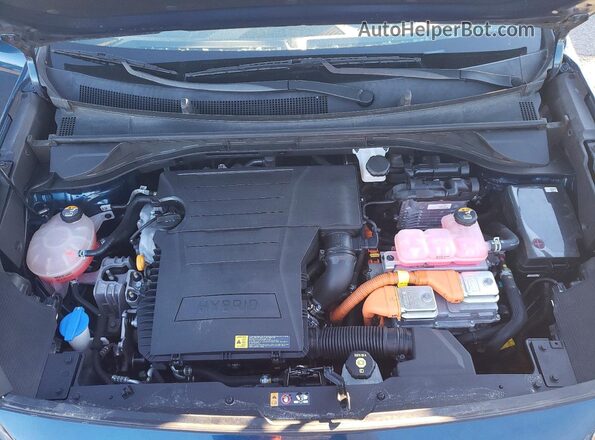 KNDCB3LC3M5487363 2021 KIA NIRO Teal Vista del compartimento del motor