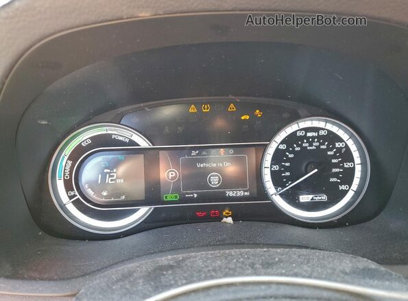 KNDCC3LCXK5294797 2019 KIA NIRO Серебряный Вид щитка приборов