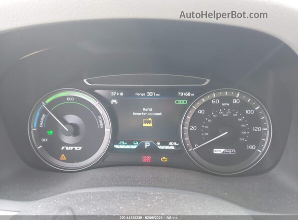 KNDCC3LD2K5289019 2019 KIA NIRO PLUG-IN HYBRID Белый Вид задних сидений