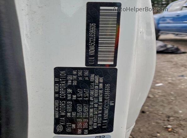 KNDMA5C12L6586606 2020 KIA SEDONA White Widok wnętrza 360 stopni