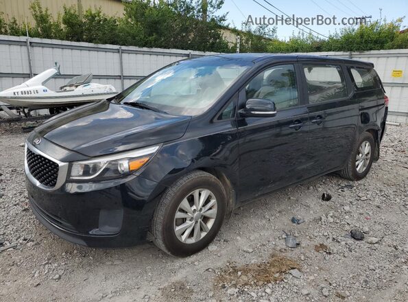 KNDMA5C17G6184554 2016 KIA SEDONA Черный Передняя левая четверть