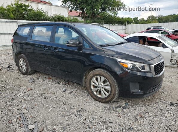 KNDMA5C17G6184554 2016 KIA SEDONA Черный Передняя правая четверть