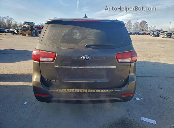 KNDMB5C14G6204045 2016 KIA SEDONA Gray უკანა ხედი