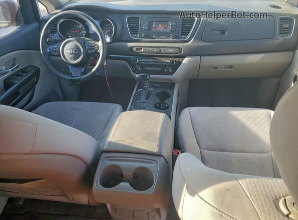 KNDMB5C14G6204045 2016 KIA SEDONA Gray წინა პანელის ხედი