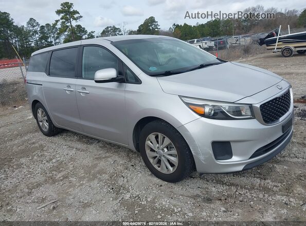 KNDMB5C14H6227570 2017 KIA SEDONA Серебряный Передняя правая четверть