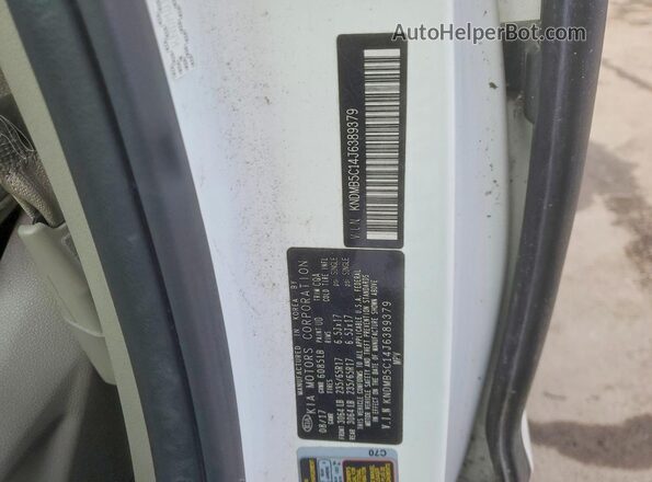 KNDMB5C14J6389379 2018 KIA SEDONA White Widok naklejki z numerem VIN