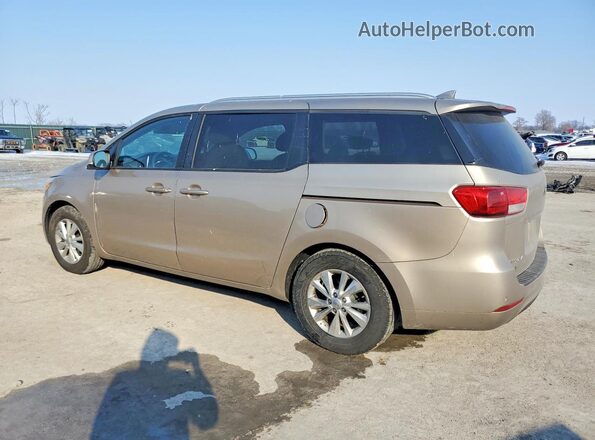 KNDMB5C15G6151887 2016 KIA SEDONA Желто-коричневый Задняя левая четверть