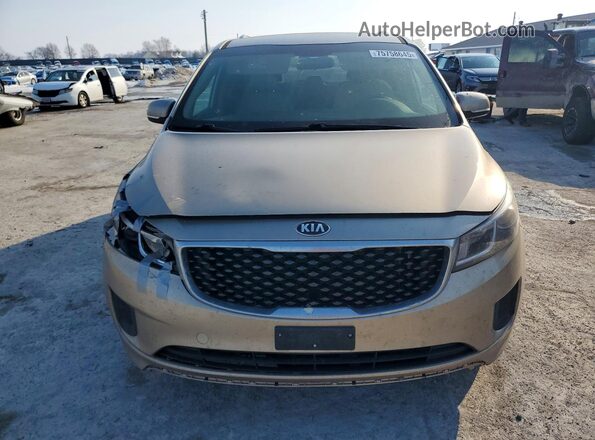KNDMB5C15G6151887 2016 KIA SEDONA Желто-коричневый Вид спереди