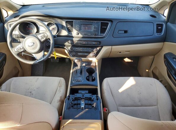 KNDMB5C15G6151887 2016 KIA SEDONA Желто-коричневый Вид панели приборов