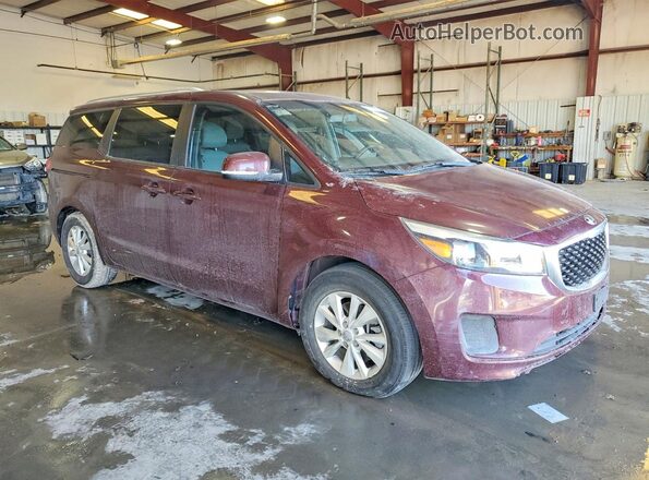 KNDMB5C17G6143306 2016 KIA SEDONA Бордовый Передняя правая четверть