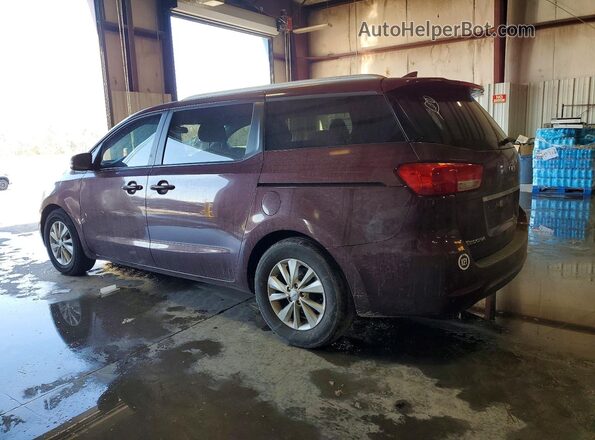 KNDMB5C17G6143306 2016 KIA SEDONA Бордовый Задняя левая четверть