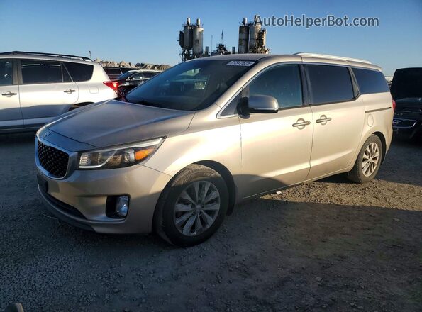 KNDMC5C1XG6100446 2016 KIA SEDONA Кремовый Передняя левая четверть