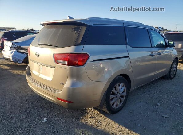KNDMC5C1XG6100446 2016 KIA SEDONA Кремовый Задняя правая четверть