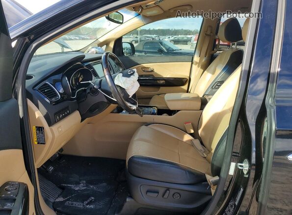 KNDME5C12J6376279 2018 KIA SEDONA Black Widok wnętrza z przodu