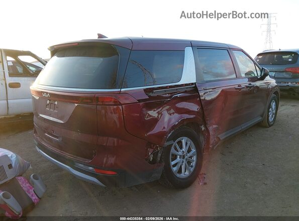 KNDNB4H38N6169869 2022 KIA CARNIVAL MPV Красный Задняя правая четверть