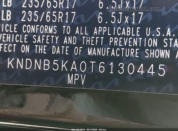 KNDNB5KA0T6130445 2026 KIA CARNIVAL MPV HYBRID Черный Вид подкапотного пространства