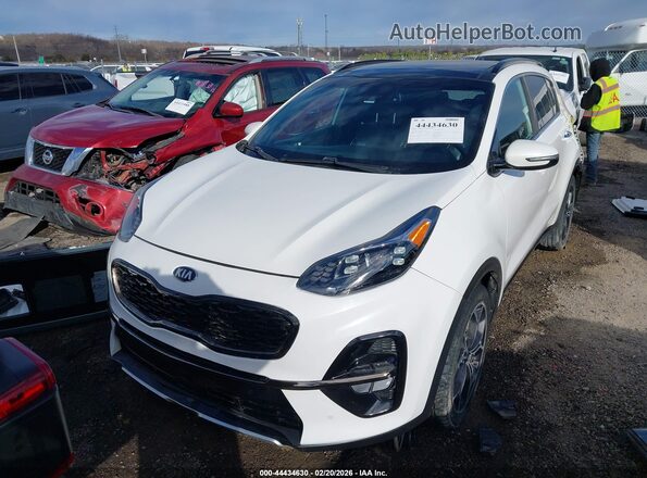 KNDPR3A68L7751464 2020 KIA SPORTAGE White Widok zestawu wskaźników