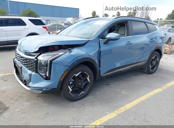 KNDPVDDG6T7285295 2026 KIA SPORTAGE HYBRID Light Blue Передняя левая четверть
