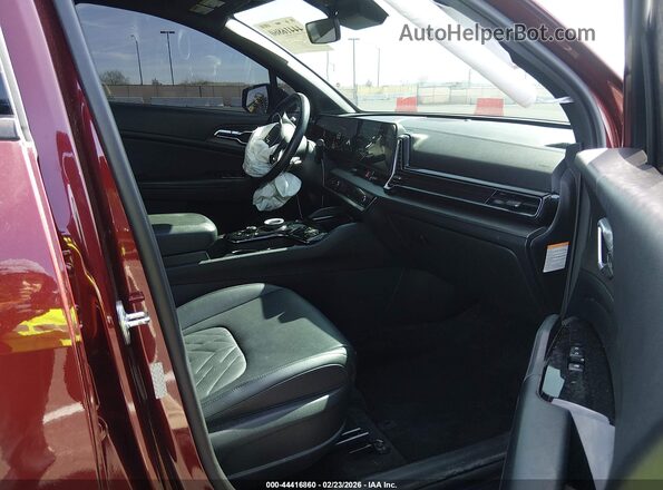 KNDPYDAH3P7055353 2023 KIA SPORTAGE PLUG-IN HYBRID Maroon Widok wnętrza z przodu