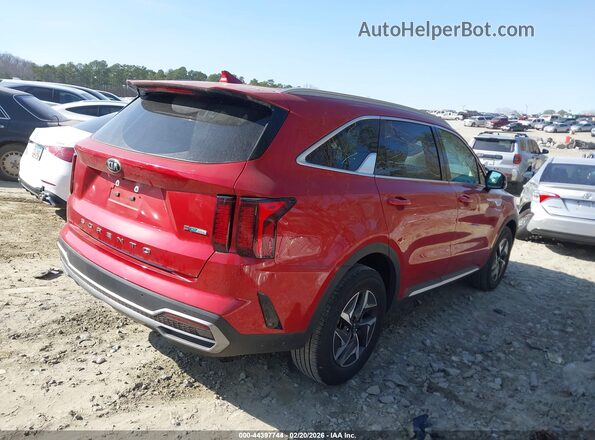 KNDRG4LG2M5055240 2021 KIA SORENTO HYBRID Красный Задняя правая четверть
