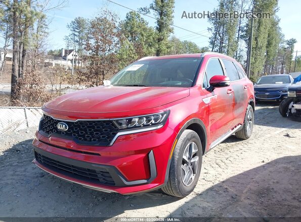 KNDRG4LG2M5055240 2021 KIA SORENTO HYBRID Красный Передняя левая четверть
